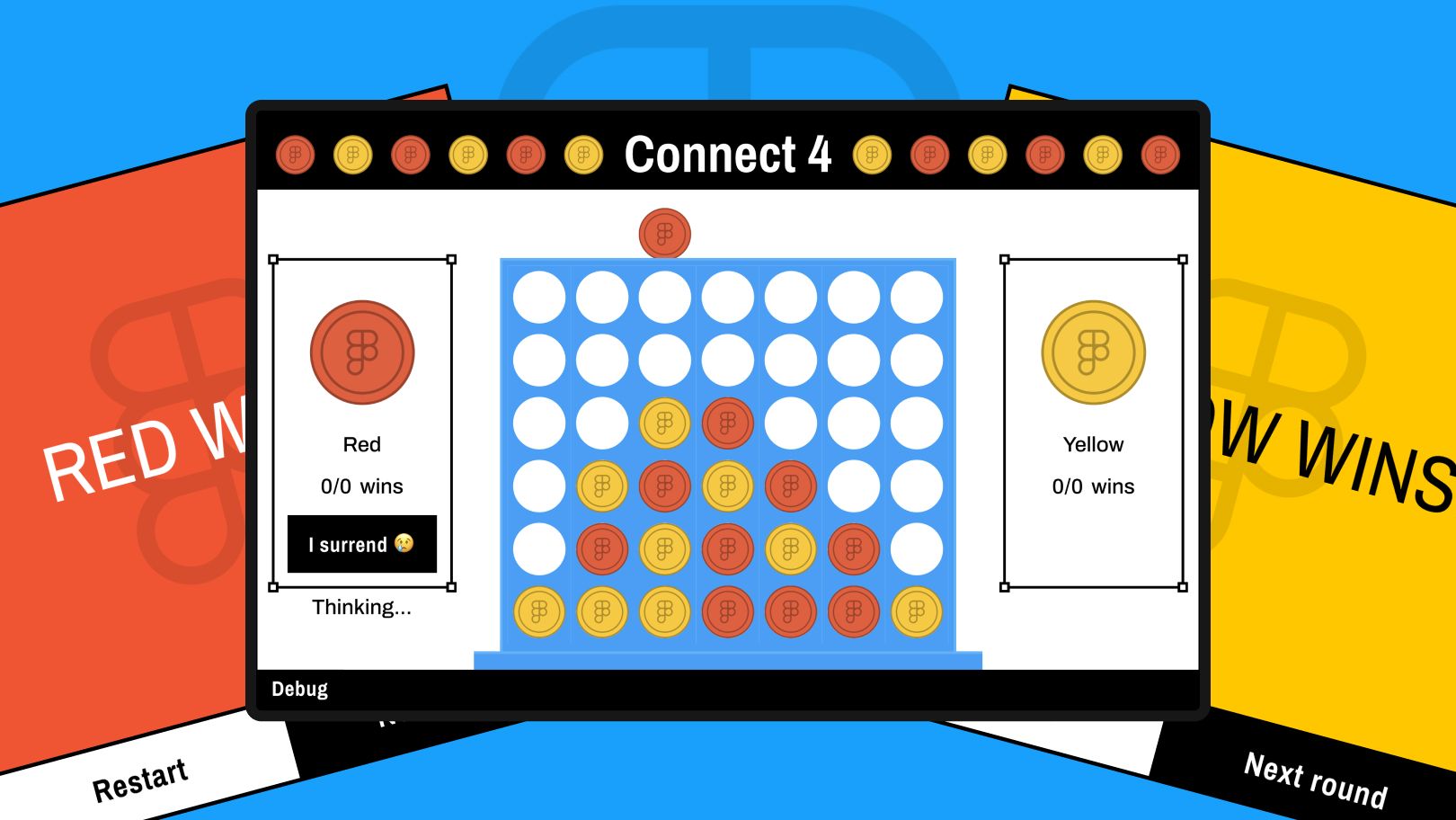 Connect Four game with Figma Variables